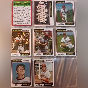 Vintage 1974 Houston Astros Baseball Cards